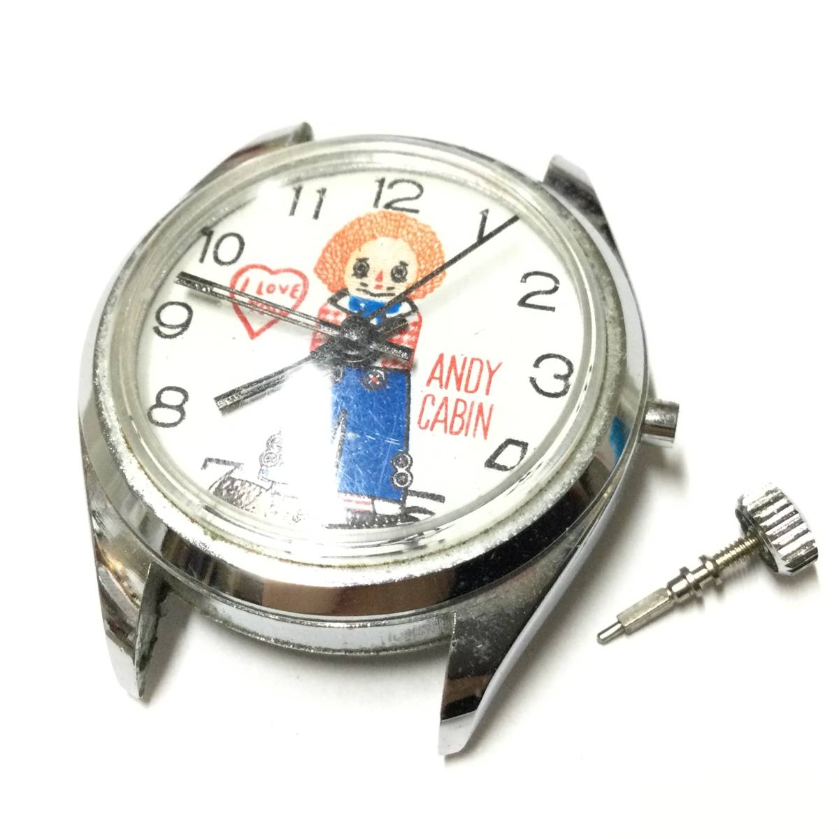 【昭和レトロ・希少ビンテージ】当時物 ANDY CABIN 腕時計 ジャンクの画像3