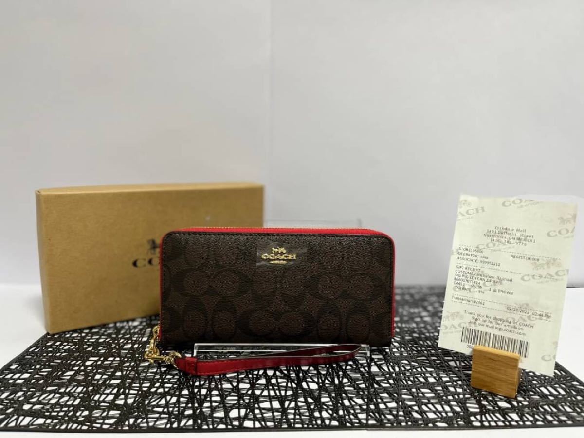 います COACH ワインレッド ウォレットの通販 by 早い者勝ち☆|コーチ
