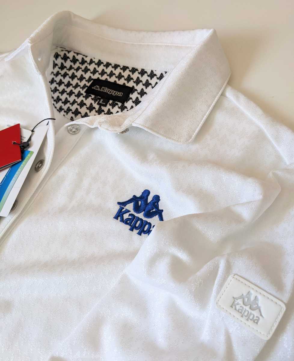 高い素材 ポロシャツ kappa 国旗 サイズMホワイト 速乾 ロゴ 刺繍 opri.sg