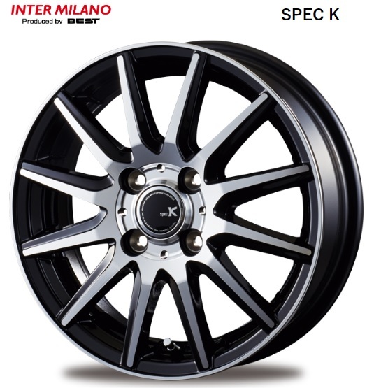 新品ホイール単品4本 インターミラノ Produced by BEST SPEC-K 4.5J+45