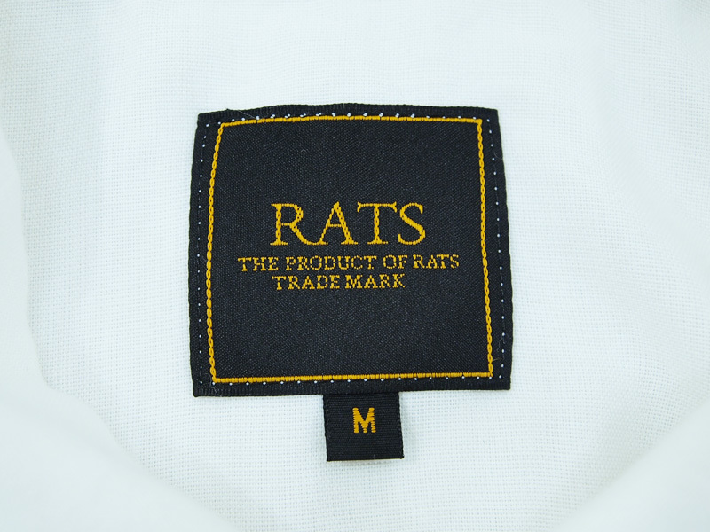 良好品】【良好品】RATS ホワイトルースターシャツ M ラッツ シャツ