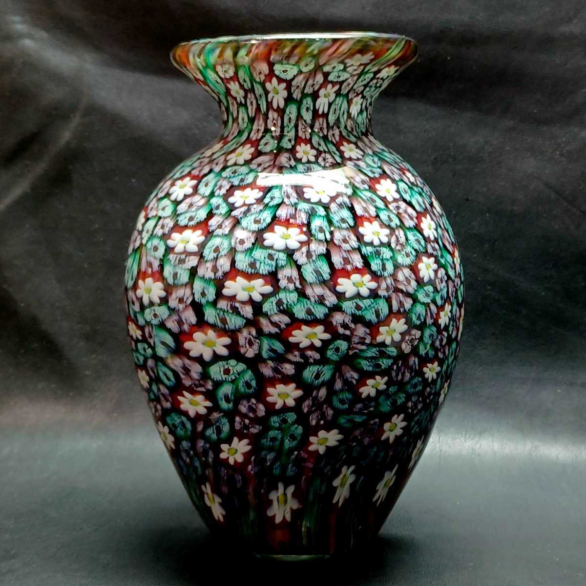 最も優遇 ムラーノガラス フラワーベース 花瓶 murano 