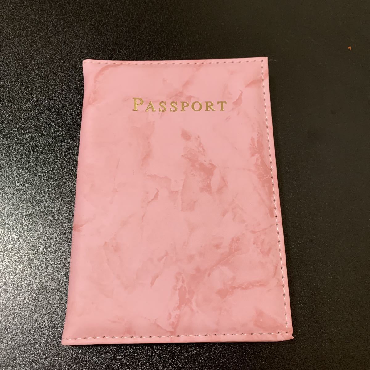 ピンク　大理石柄　パスポート　ケース　旅行
