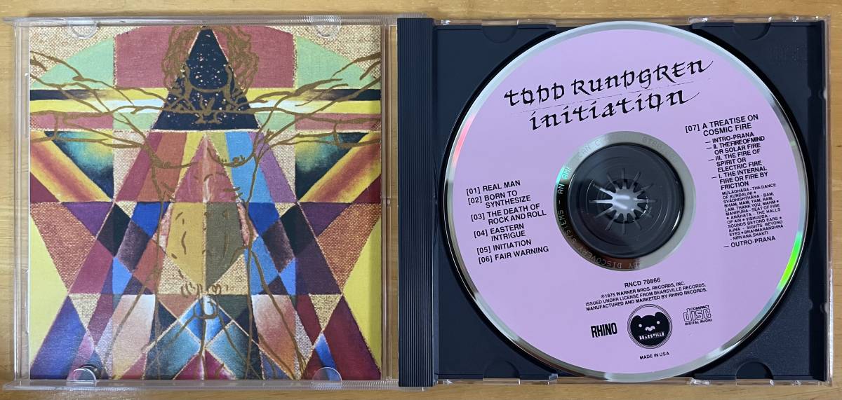 ◎TODD RUNDGREN / Initiation 「未来神」 '75年作 ※アメリカ盤 CD【 RHINO RNCD-70866 】1988年発売_画像3