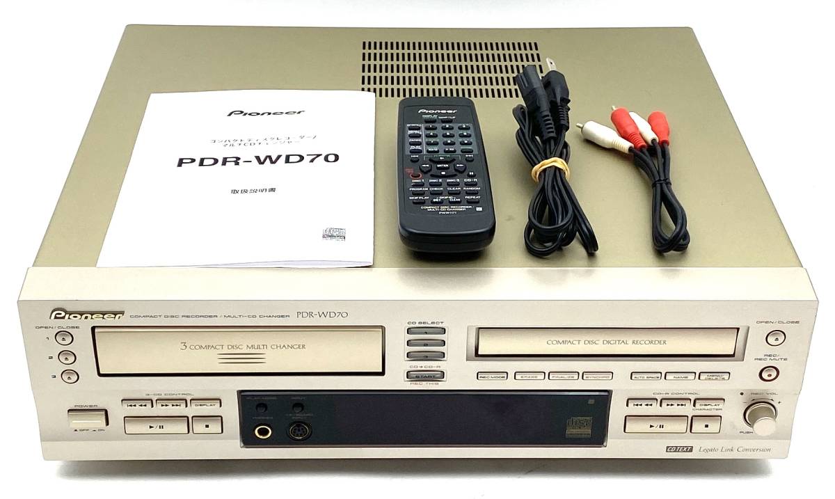【純正リモコン付☆極上美品】銘機! Pioneer パイオニア PDR-WD70 CD 3D チェンジャー Recorder レコーダー PWW1171 3連奏 デッキ PDR-WD7_画像1