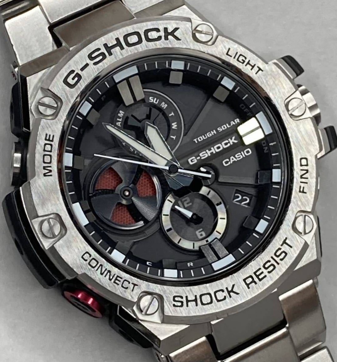 美品】G-SHOCK GST-B100D-1AJF Gスチール タフソーラー Bluetooth搭載