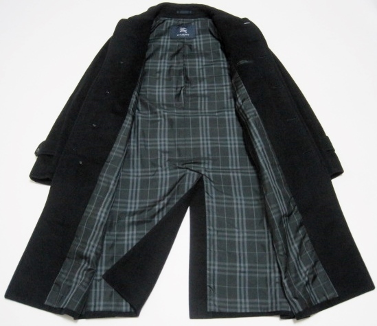 希少サイズLL~2XL 極美品 BURBERRY LONDON 98-185-9 カシミヤ アンゴラ 最高級 ロング コート 黒 ダウン ジャケット バーバリー ロンドン_画像10