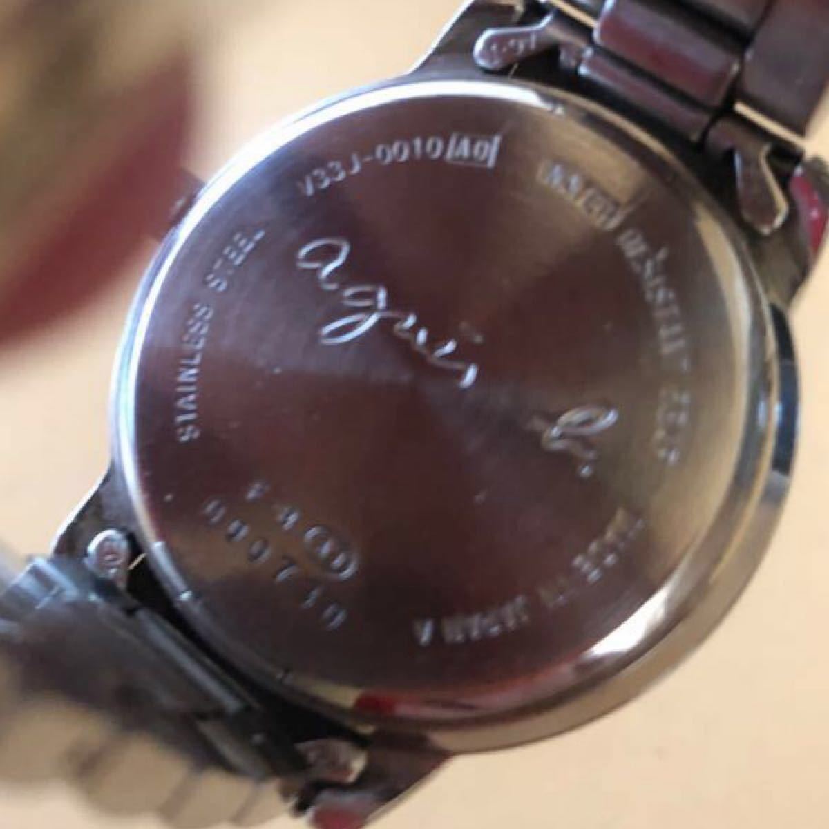 腕時計 agnes b. アニエスベー クロノグラフ 世界地図 ワインレッド agnes b アニエスベー 世界地図 ワインレッド レディース腕時計