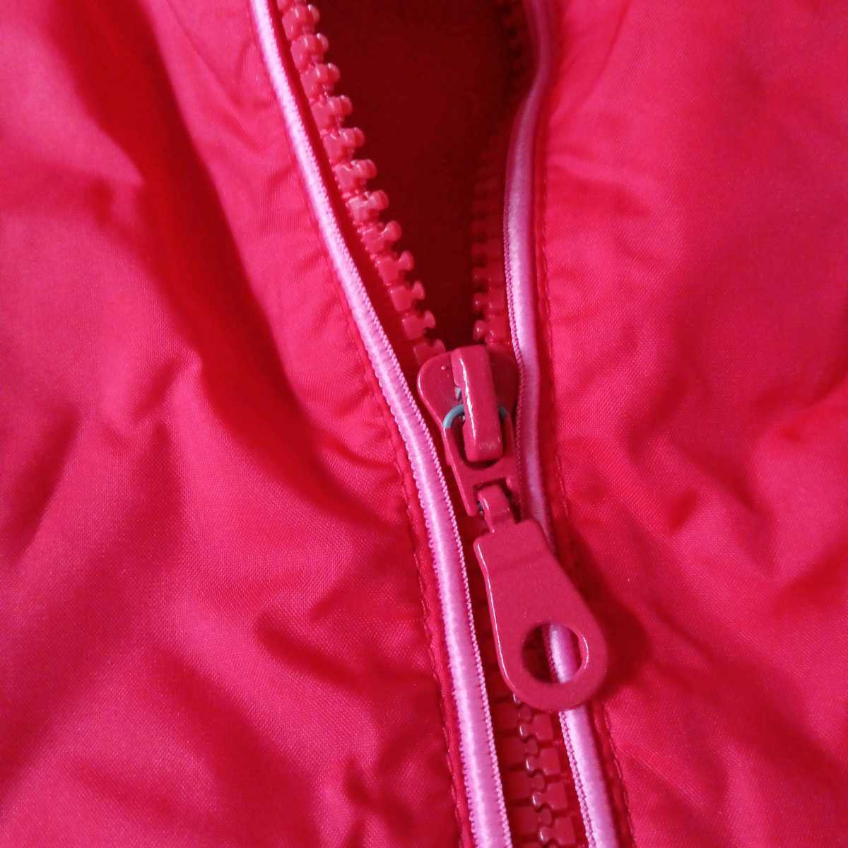CUBIC MEASURE blouson parka window Bray car 120 size red color girl child clothes Kids Junior with a hood .