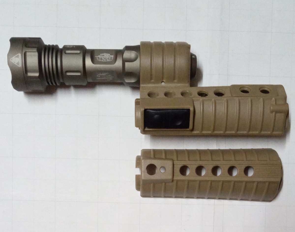 G&P M500 タイプ フラッシュライト M4 ハンドガード (動作不良 G&P M500 タイプ フラッシュライト M4 ハンドガード (動作不良