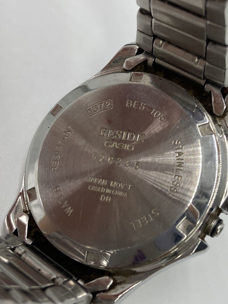 CASIO カシオ BESIDE BES-105 メンズ腕時計 シルバー 【中古/現状品/動作未確認】 ☆2210T12_画像5