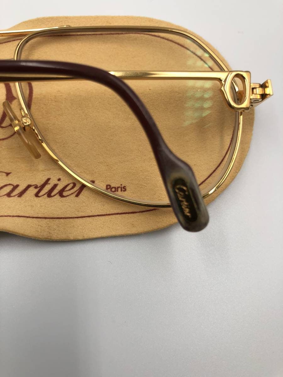 3913 Cartier カルティエ 度入り メガネ 59 14 140 美品 眼鏡ケース付き