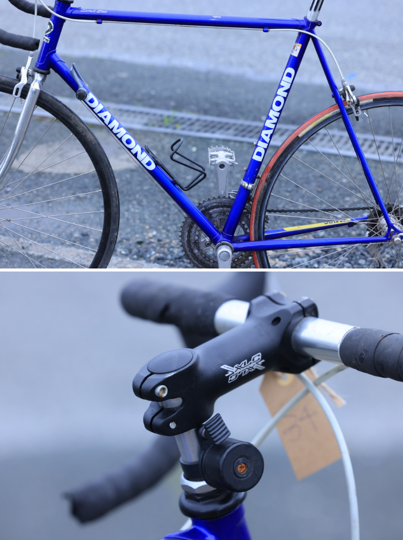 (A34) DIAMOND ダイヤモンド ヴィンテージ自転車 ブルー ヨーロッパ直輸入 ロードバイク ドロップハンドル ブレーキシューなし A34_画像4