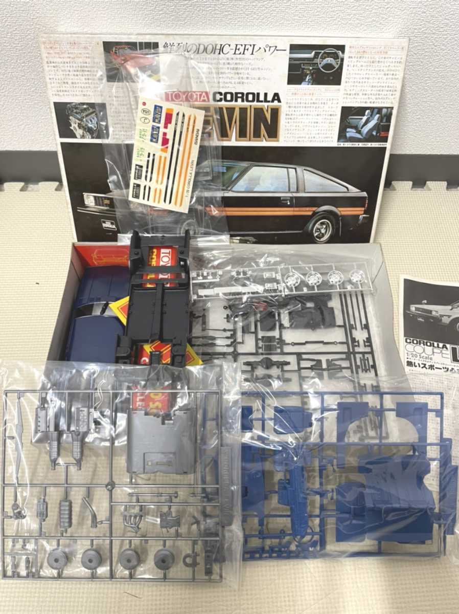 新品 未開封品 未組立 TOYOTA COROLLA LEVIN 1/20 トヨタ カローラクーペレビン 希少 レア 年代物 当時物 バンダイ 639 1