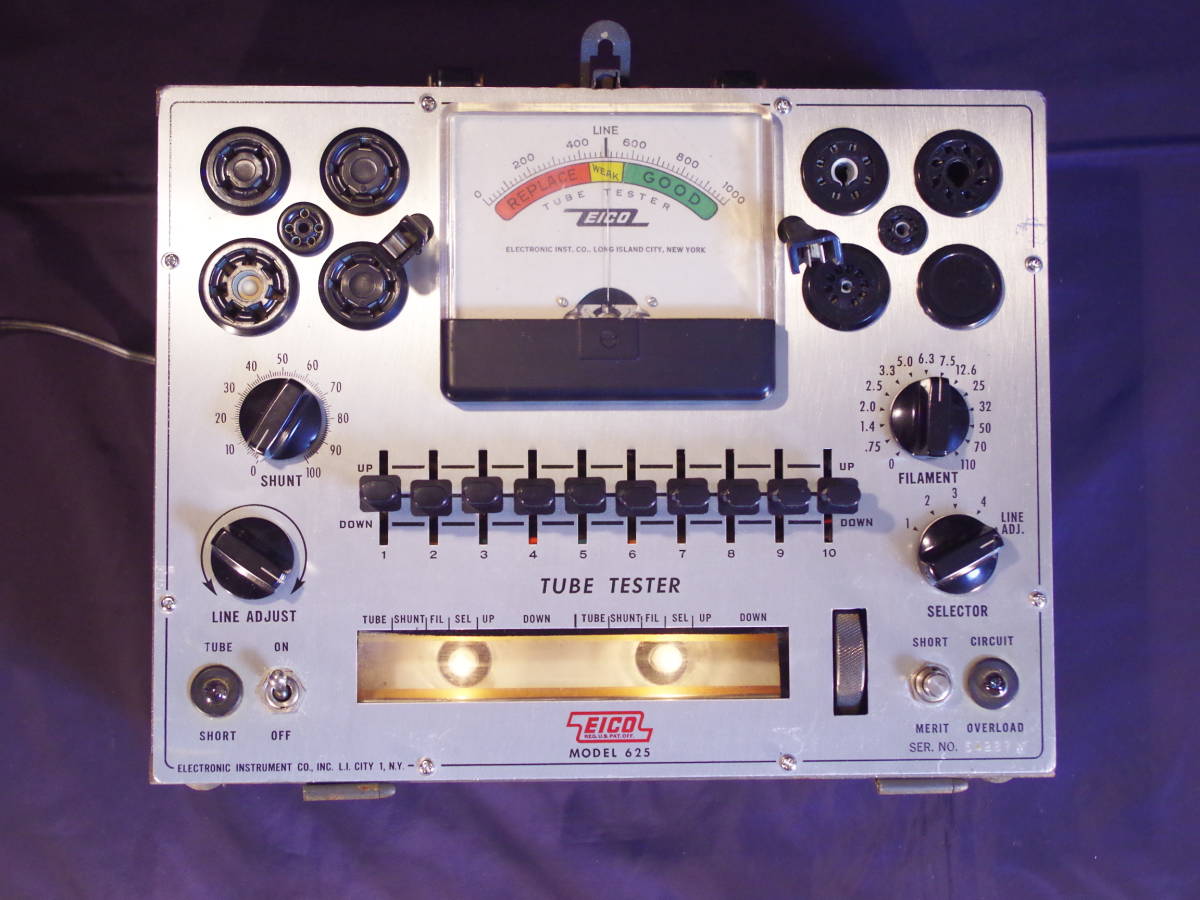 Yahoo!オークション - 【動作良好】EICO Tube Tester 625 Yahoo!オークション - 【動作良好】EICO Tube Tester 625