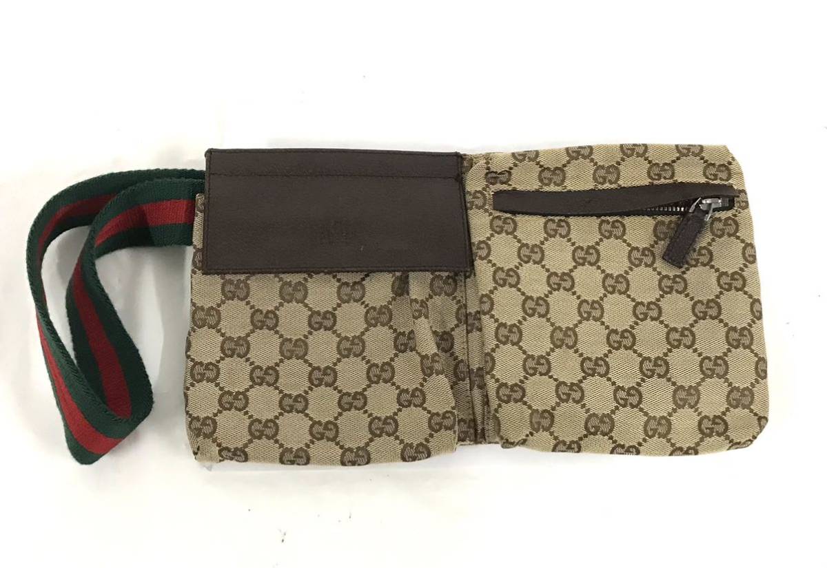 最安値100%新品 GUCCI グッチ GG キャンバス ウエストポーチ 28566