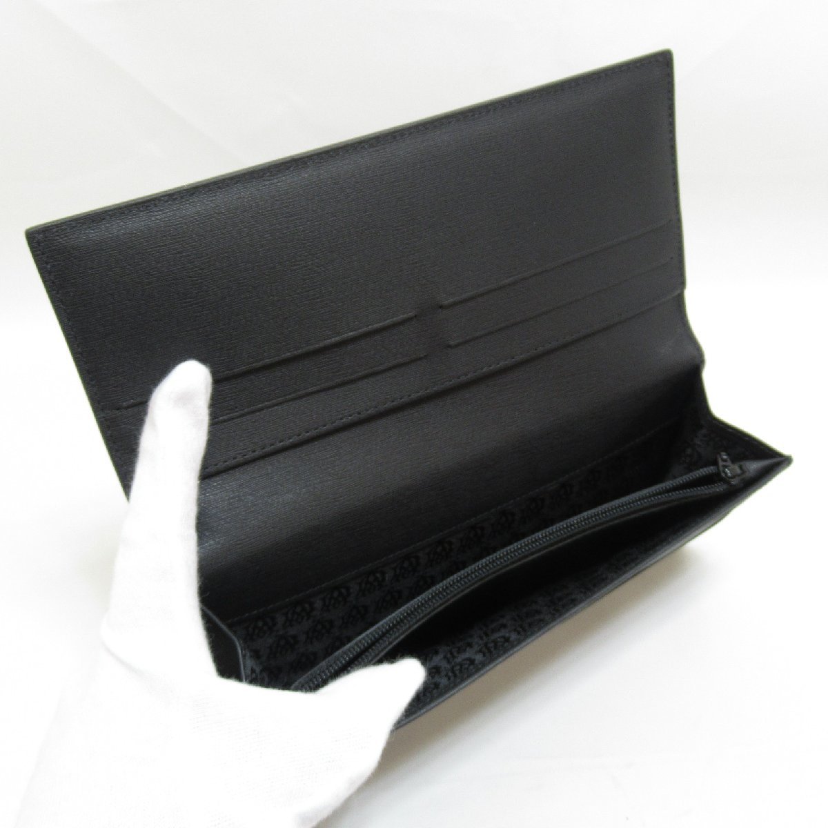 Dunhill ダンヒル 二つ折り長財布 ZIP長財布 二つ折長財布 ブラック系 レザー メンズ_画像5
