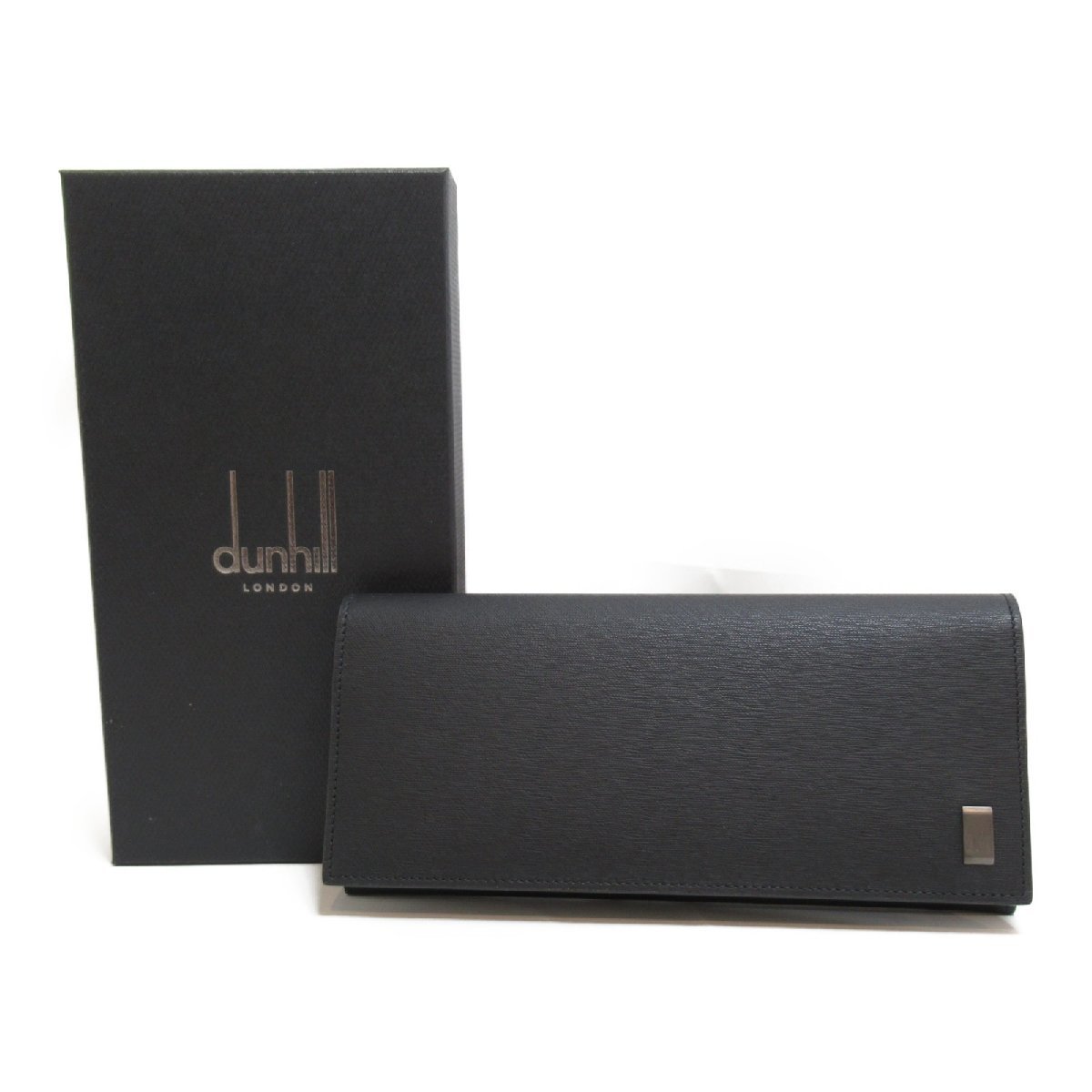 Dunhill ダンヒル 二つ折り長財布 ZIP長財布 二つ折長財布 ブラック系 レザー メンズ_画像9