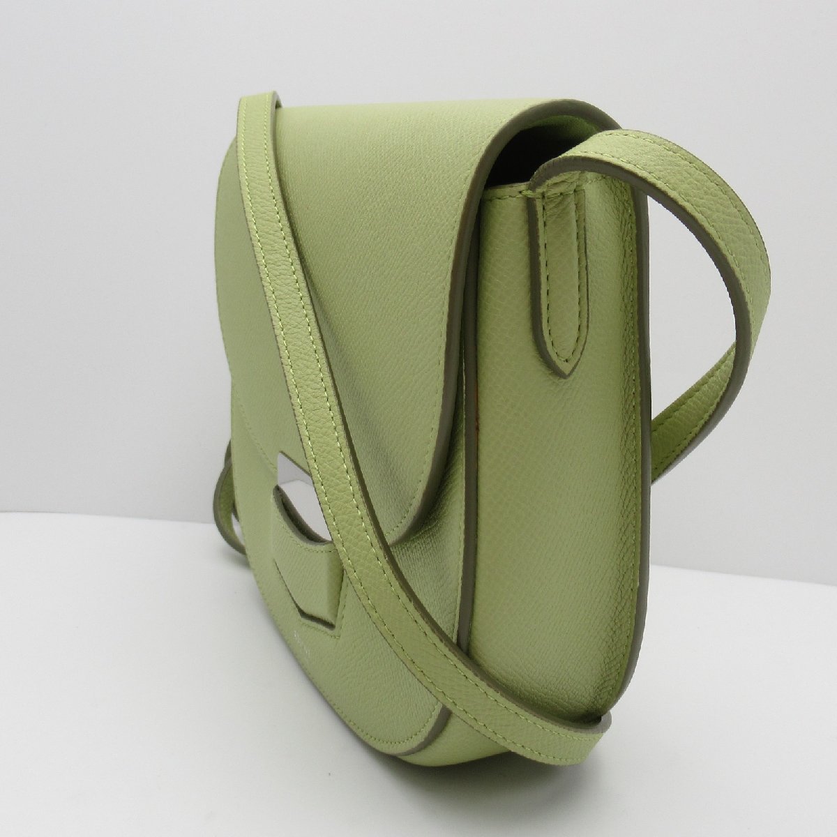 CELINE セリーヌ ショルダーバッグ グリーン系 レザー トロッター
