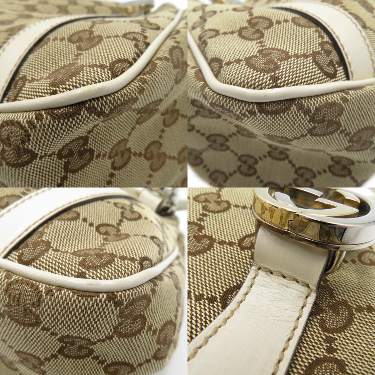 GUCCI グッチ トートバッグ GGツインズ トートバッグ ベージュ系 GGキャンバス 中古 レディース_画像9