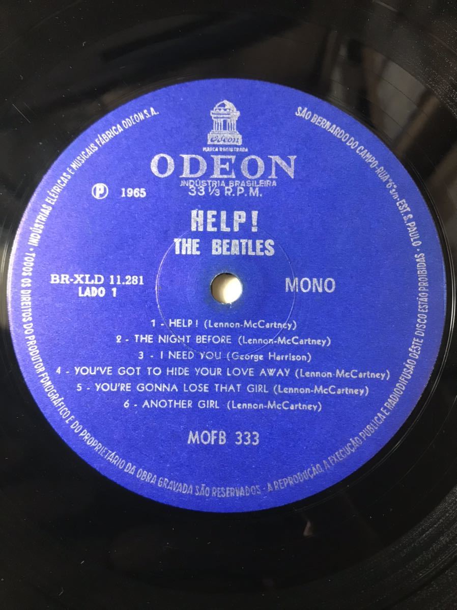 南米ブラジル THE BEATLES HELP / MONO 1965 良好品_画像4