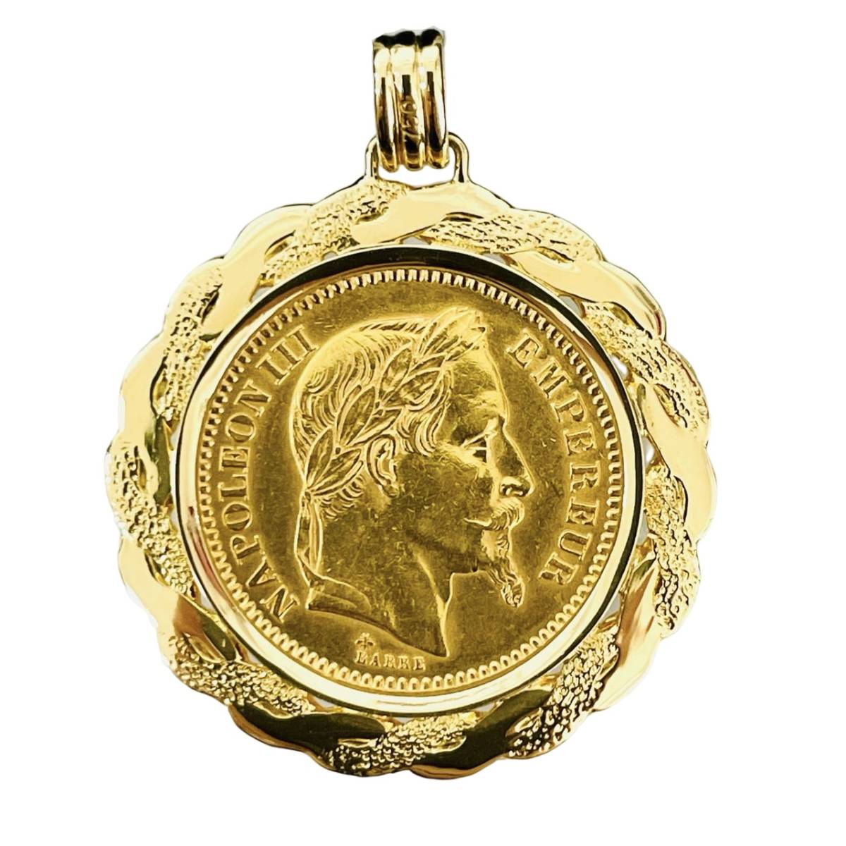 フランス20フラン金貨 エンペラー ナポレオン3世 1861年 K18/21.6 11.5g イエローゴールド コイントップ コレクション