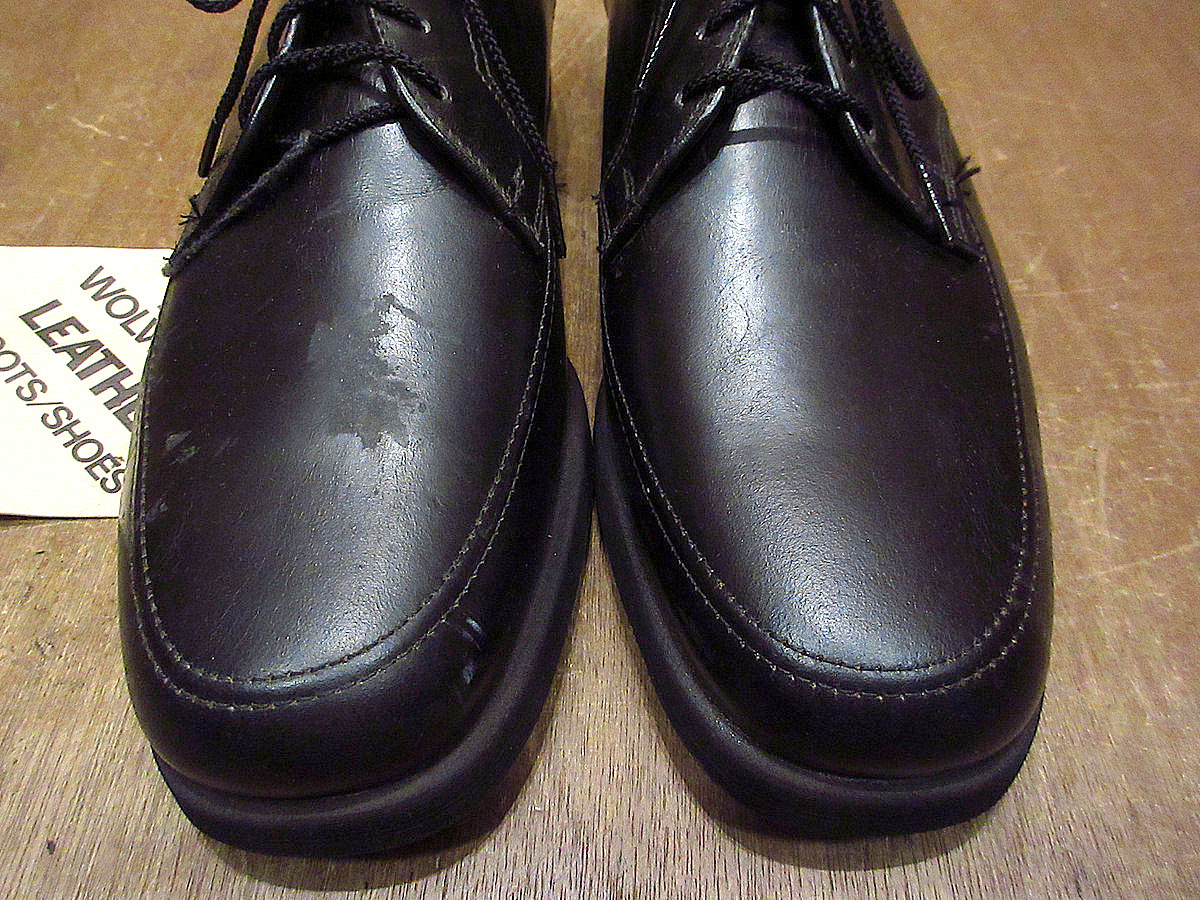  Vintage 70*s80*s*DEADSTOCK WOLVERINE leather post man shoes black size 10 1/2*220919k5-m-dshs-285cmuruva Lynn leather shoes 