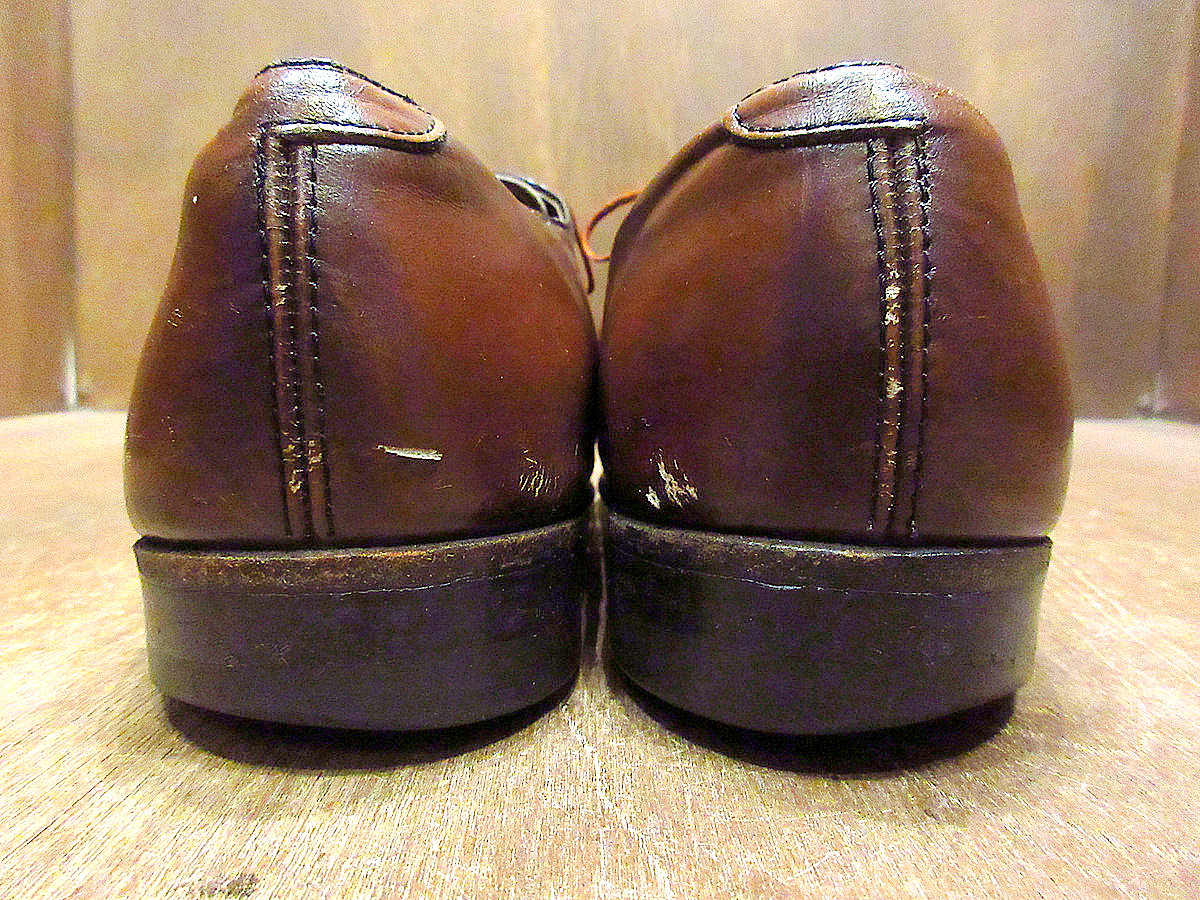 ビンテージ70’s80’s●NUNN BUSH Uチップシューズ茶size 10 1/2●221020k6-dshs-285cm1980s古靴革靴メンズビジネスシューズ_画像3