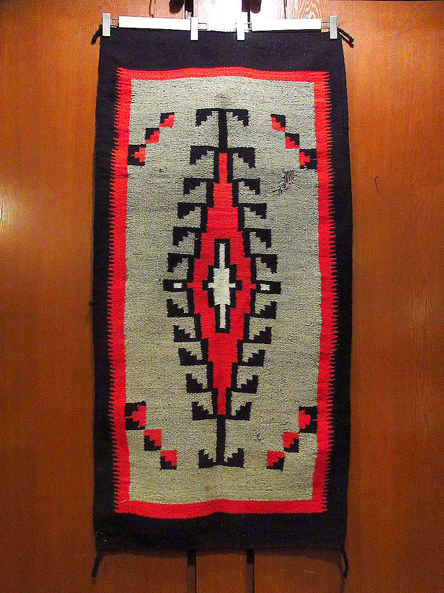  Vintage * Navajo rug size 144cm×67cm*220928k6-rug Indian Native American n.. interior 
