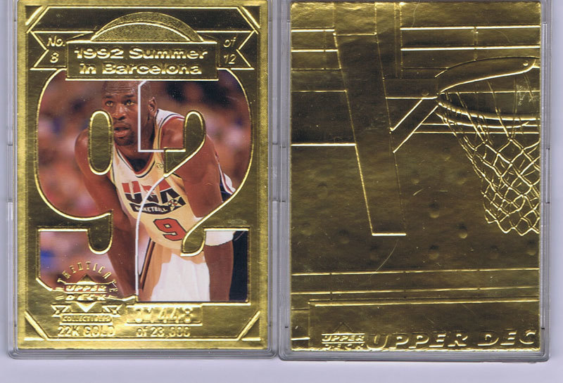 Michael Jordan Upper Deck 22 KT Gold Photo Card 1992 Dream team Limited Edition of 23,000_画像2