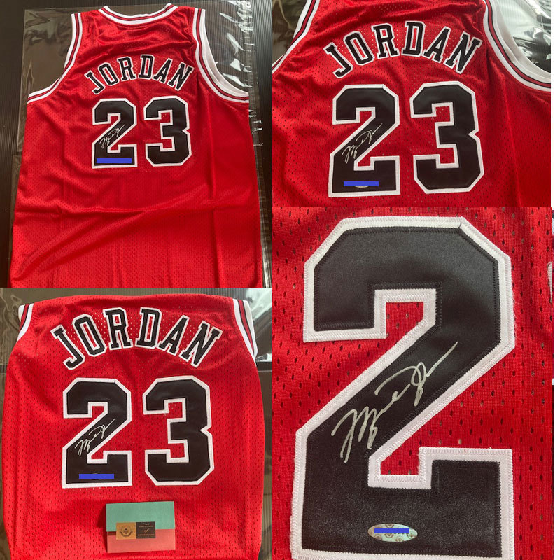 マイケル・ジョーダン直筆サイン入り 97-98 NIKE Red #23 Jersey UDA