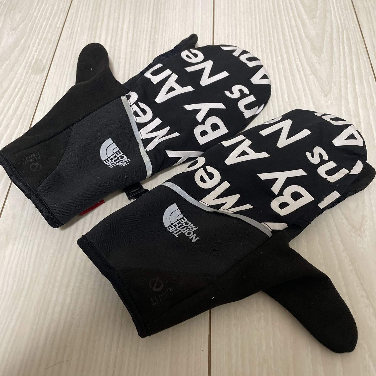 ◆激レア◆15AW supreme×the north face グローブ、手袋 シュプリーム　ノースフェイス Winter Runners Glove S ブラック　黒