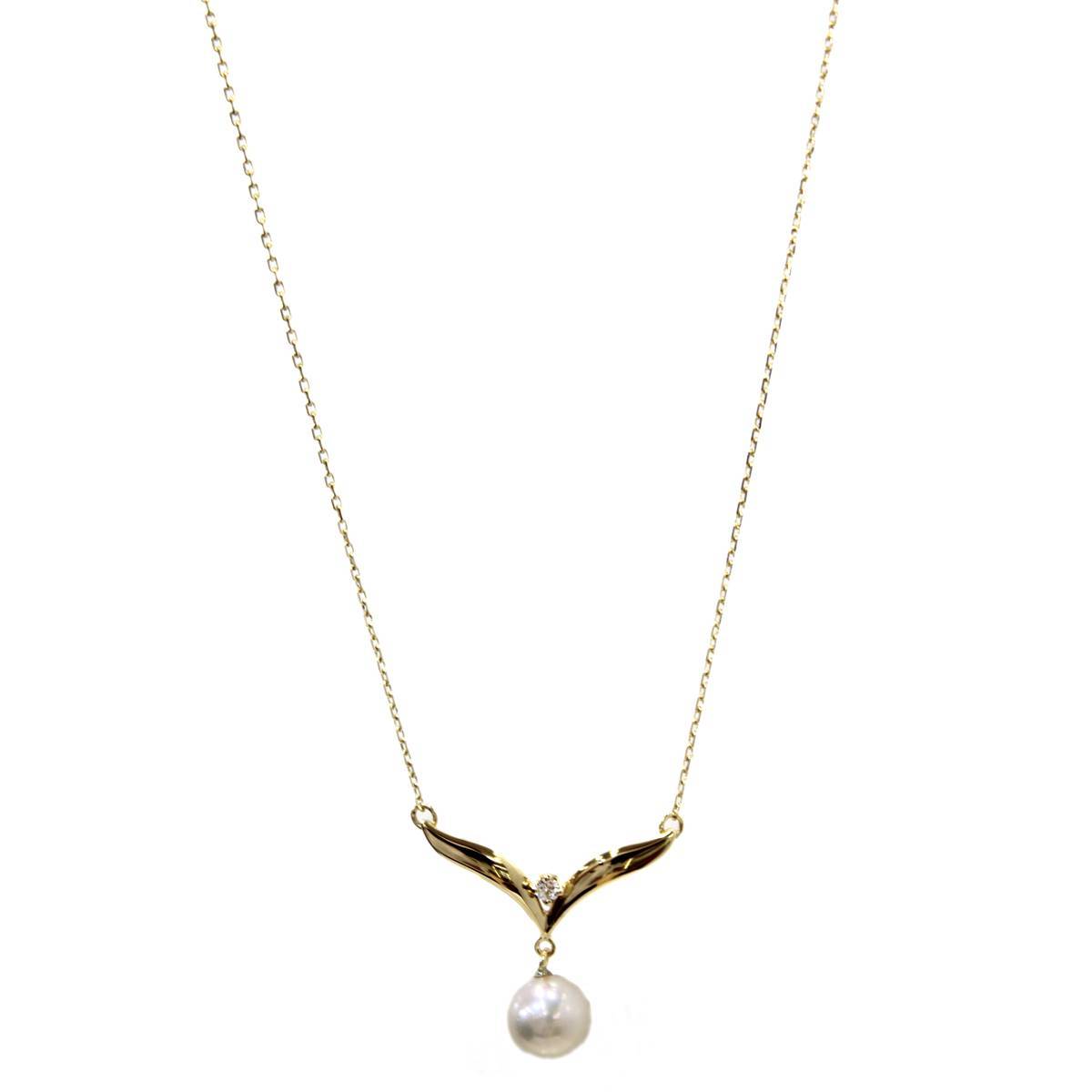  Mikimoto K18 pearl necklace neck around approximately 42cm 7mm.ES burnishing finishing goods A rank 