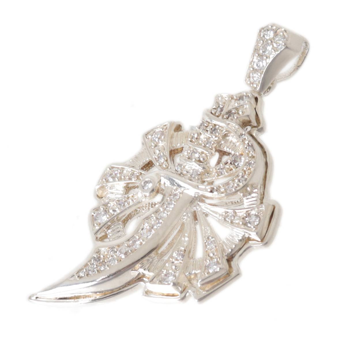 サーベル 西洋剣 エンブレム 紋章 モチーフ ペンダントトップ STERLING 925 全長約80mm 重量約39.4g NT Bランク