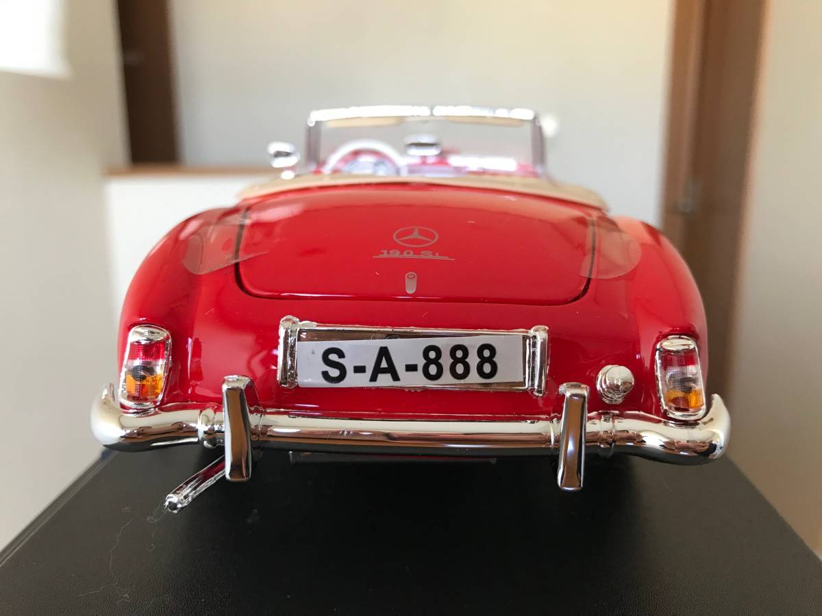 希少 レア Maisto マイスト 1:18 6+ 1955 Mercedes-Benz 190SL 赤 ベンツの画像7