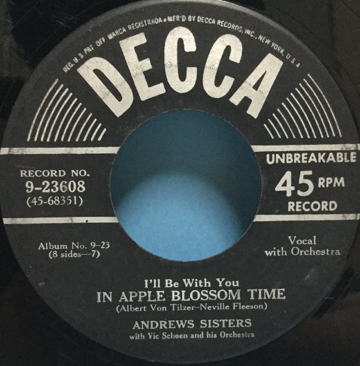 EP 洋楽 The Andrews Sisters / I'll Be With You In Apple Blossom Time 米盤の画像3