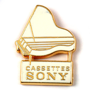 Значок штифта Sony White Grand Piano Musical Instruments Cassette Tape Music ◆ French Limited Pins ook