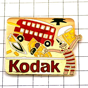 Значок Pin Kodak Red 2 -Story автобусные автомобили и девочки Лондон Британия ◆ French Limited Pins ◆ Редкая винтажная партия