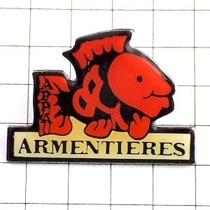  pin badge * red fish * France limitation pin z* rare . Vintage thing pin bachi