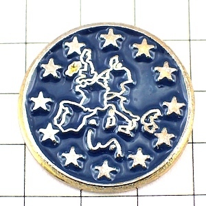 ピンバッジ・EU欧州連合の加盟国の地図ユーロ旗の星◆フランス限定ピンズ◆レアなヴィンテージものピンバッチ_画像1