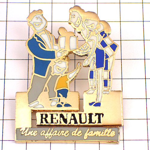  значок * Renault машина мозаика type подарок семья * Франция ограничение булавка z* редкость . Vintage было использовано булавка bachi