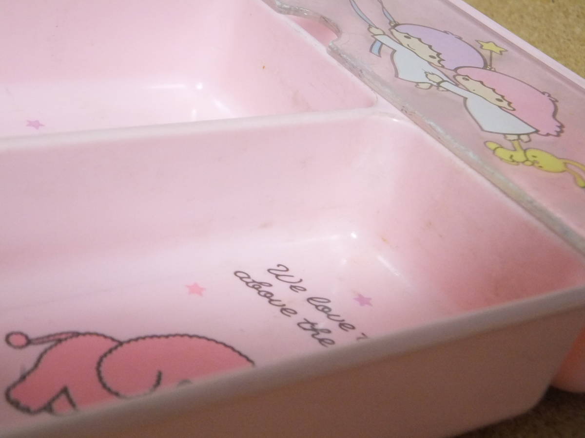  used Sanrio SANRIOki Kirara Little Twin Stars Little Twin Stars 1976 desk tray case case that time thing retro Showa era ultra rare 