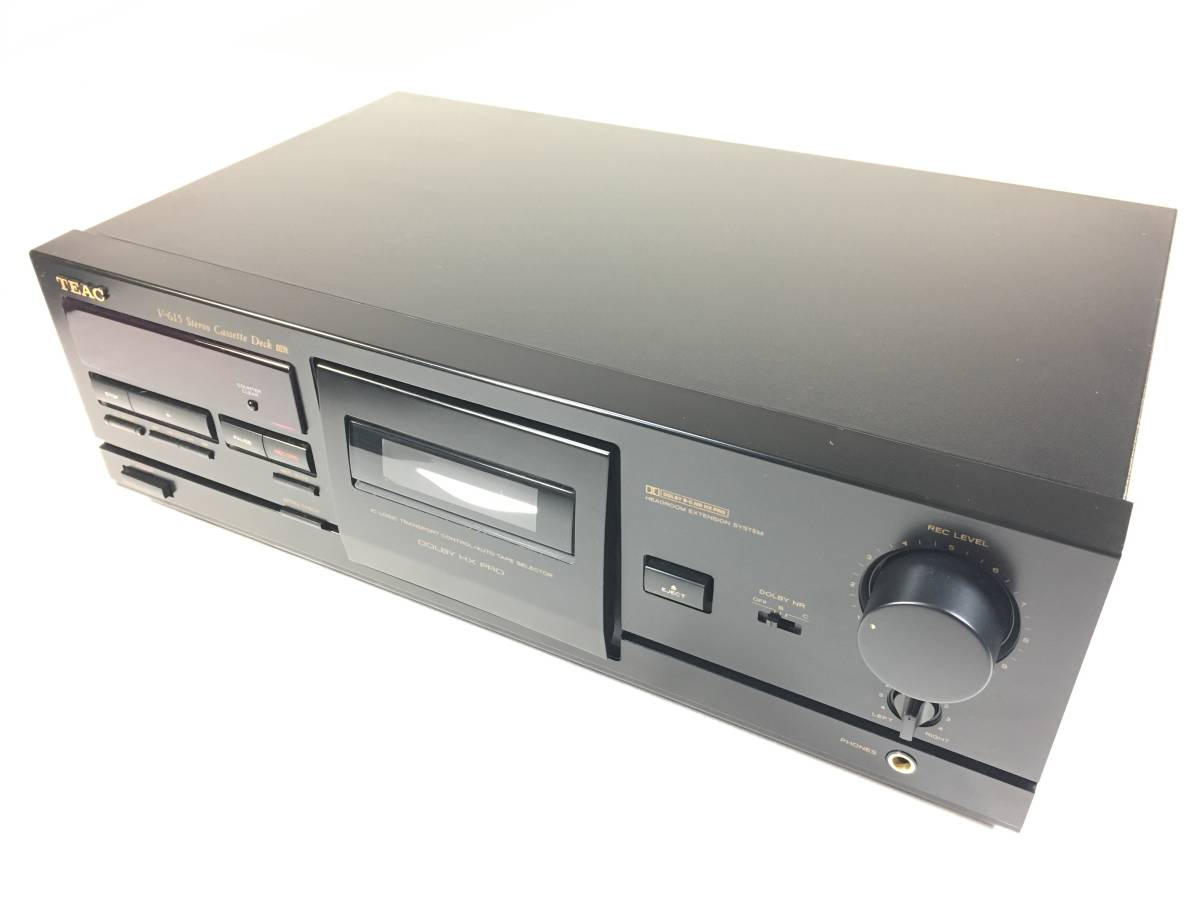 ＴＥＡＣ Ｖ－６１５ ２ヘッド カセットデッキ シングルキャプスタンシステム ベルト新品交換済 ティアック 