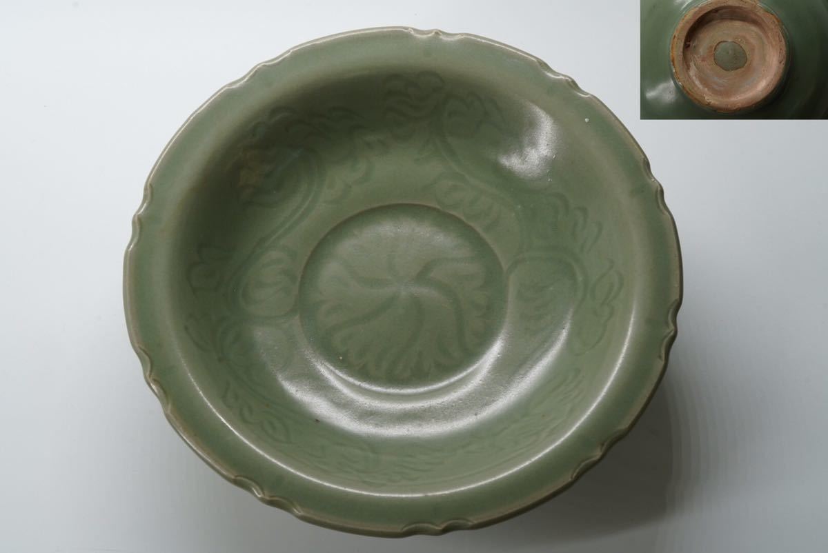 中国 古美術 龍泉窯 青磁 筆洗 盤 皿 明時代 唐物 天龍寺 古玩