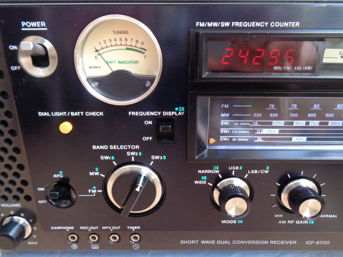 SONY ソニー ICF-6700 5バンドラジオ（FM/MW/SW1～3）整備作動品 の