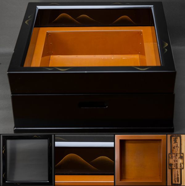 ヤフオク! - 【茶道具】炉用 お茶会用 正式寸法 真塗置炉 銅製入子 真...