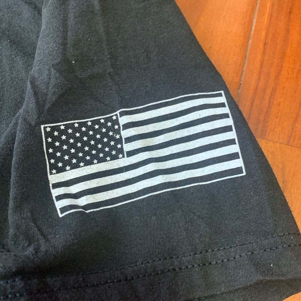 沖縄 米軍放出品 AMERICA‘S TEAM アメリカ USA 半袖 トレーニング 筋トレ オシャレ ファッション Tシャツ LARGE ブラック (管理番号I15)_画像6