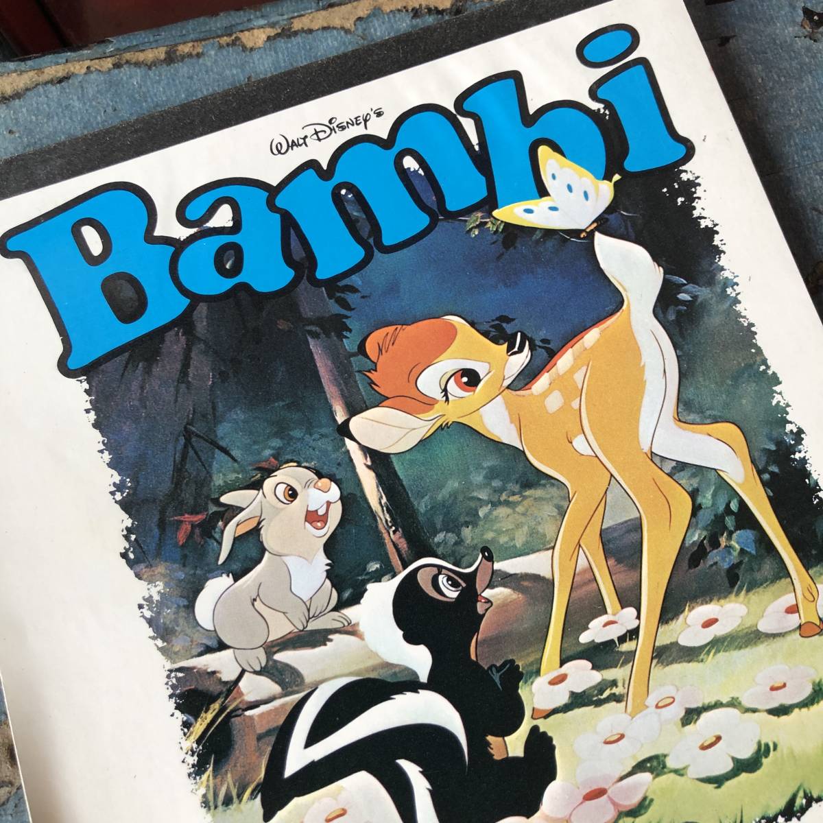  быстрое решение 80s Bambi Vintage Disney school планшет Note Bambi .... цветок sampar Kids America смешанные товары 