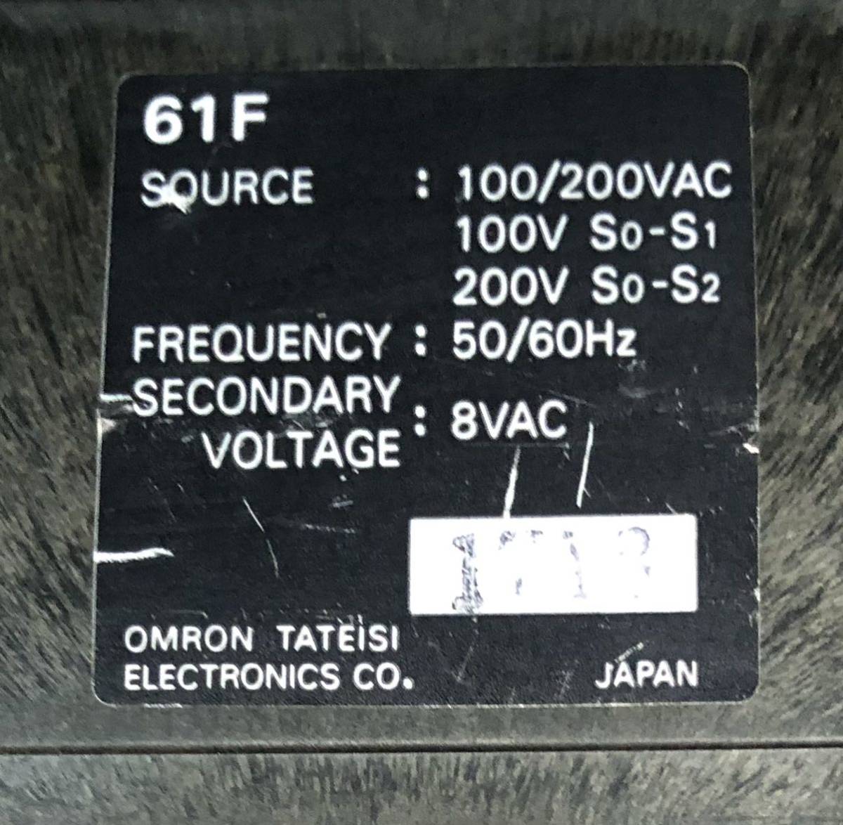 ジャック品OMRON 61F-G4N FLOATLESS LEVEL SWITCH_画像6