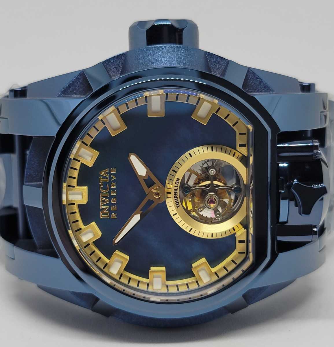 Invicta in creel ta35729 52mm reserve bolt Zeus Magnum toe ruby yon blue label { past ichi rare . Magnum * mania worth seeing!}